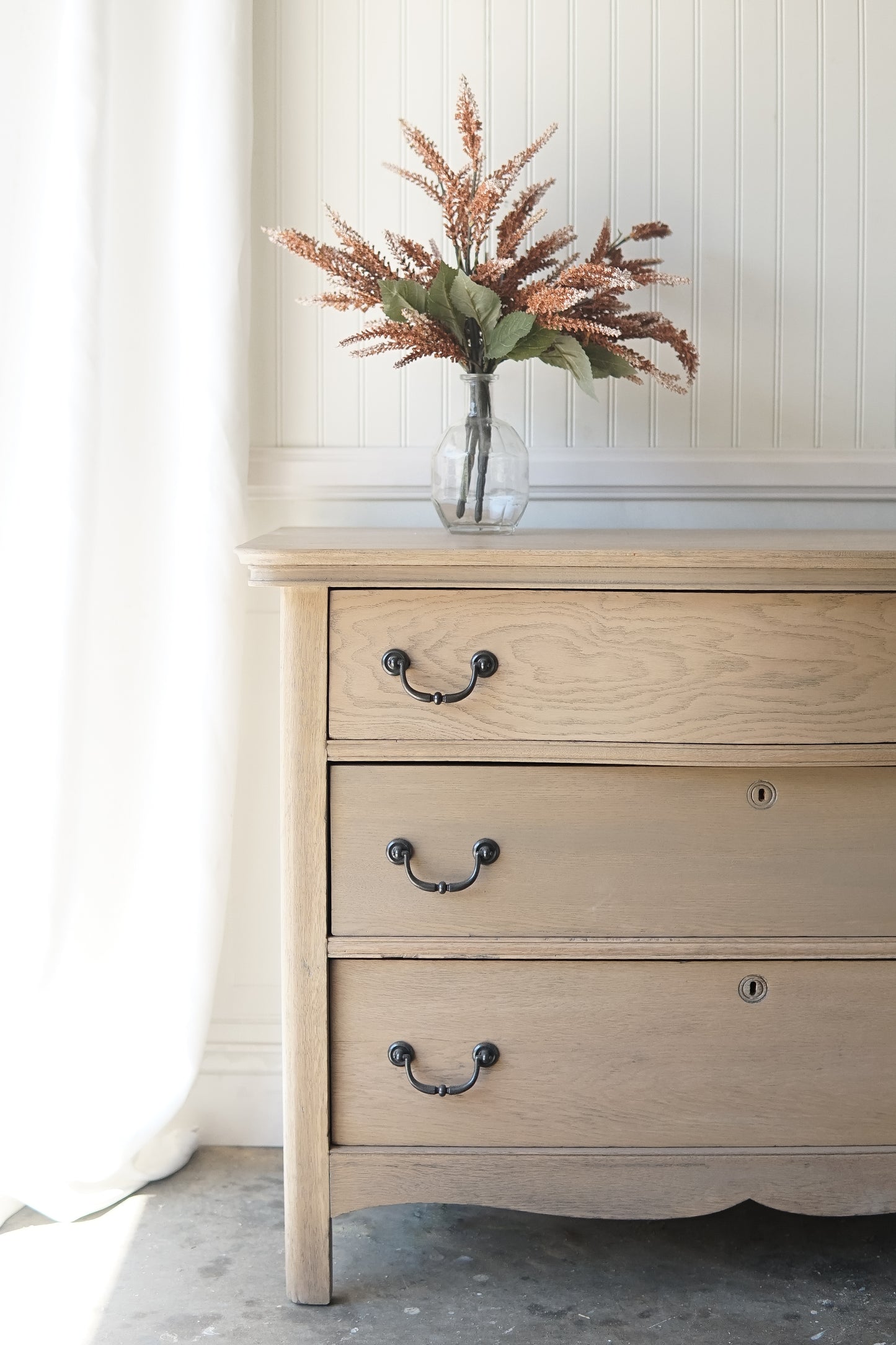 19th Century 3-Drawer Oak Dresser